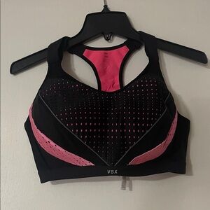 VSX Black and Pink Performance Sports Bra